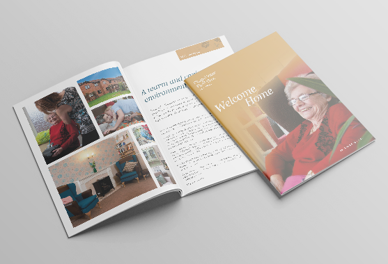Healthcare industry printing - care home welcome pack - Denote Print