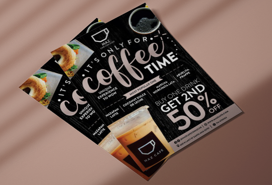 Flyer printing for restaurants and bars - Denote Print