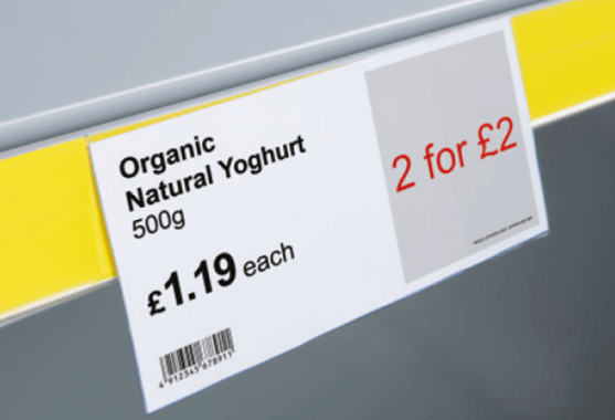 Printing for retail - shelf talkers - Denote Print