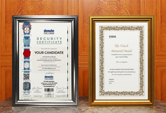 Secondary & tertiary printing - certificates and diplomas - Denote Print